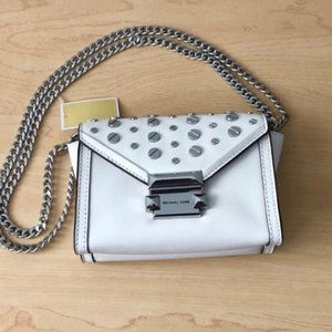 Michael Kors Whitney belt bag, optic white with tags